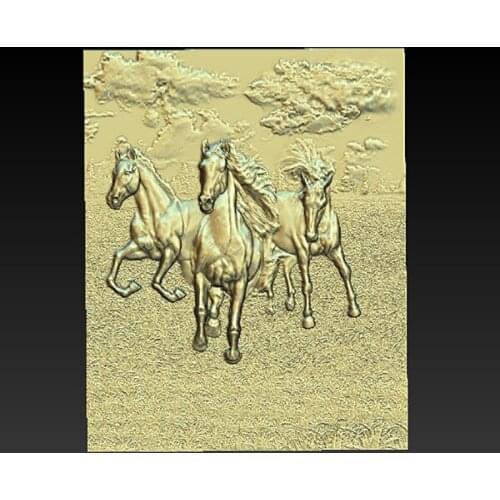 Horse 3D Model Relief in STL format for CNC Router Carving Engraving Artcam aspire home decoration Decor
