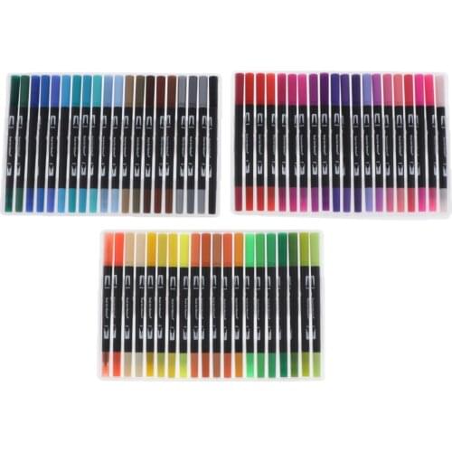 Color Pens Set, Dual Heads Line Colored Writing Drawing Pens for Journal Planner Note Taking and Coloring Book, Pens Markers