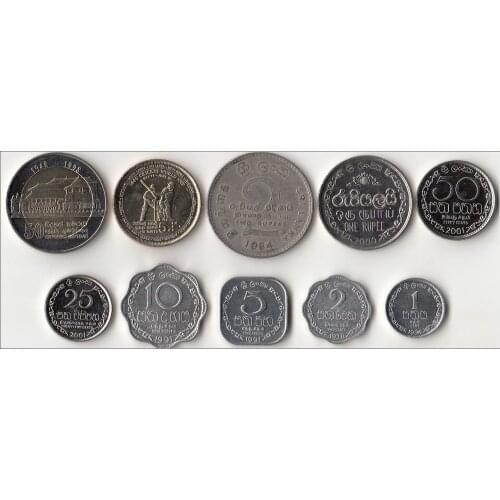 Sri Lanka set 10 coins Original coin Collection World Asia Genuine Real Coins Money Gift mint