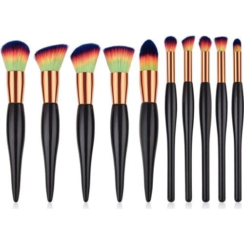 10PCS makeup brushes set for Foundation blush Liquid Kabuki brush Makeup Brush Oblique Head Eye shadow Brushes kit