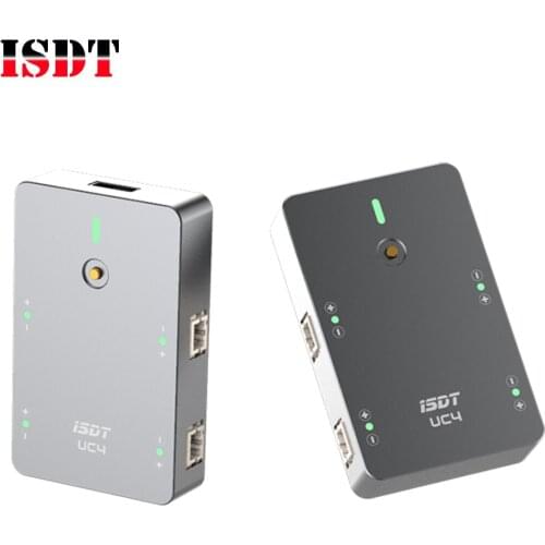 Original ISDT Uc4 18W 4-Channel Lipo Dc 1-4S Digital Smart Battery Charger With Type C Input PH2.0 Output for LiPo/LiHv Battery