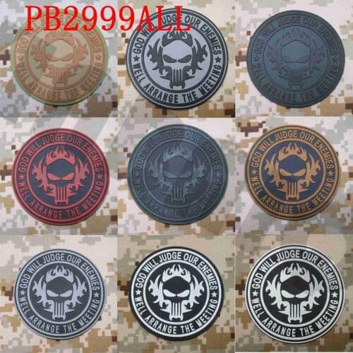 PVC patch GOD WILL JUDGE OUR ENEMIES WELL ARRANGE THE MEETING Rubber patch
