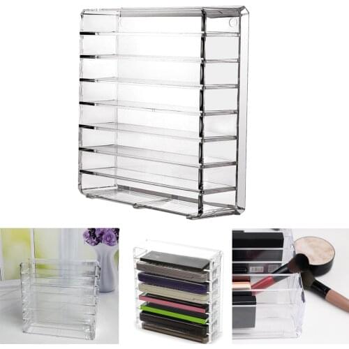 Premium Acrylic Makeup Organizer 8 Space Cosmetic Storage Box Women Powder Lipstick Eye Shadow Display Stand Holder Display
