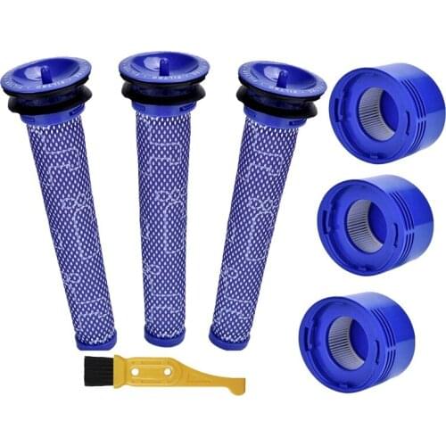 Promotion!3 Pack Pre-Filters and 3 Pack HEPA Post-Filter Replacements Fit for Dyson V7,V8 Animal Absolute Cordless Vacuum Cleane