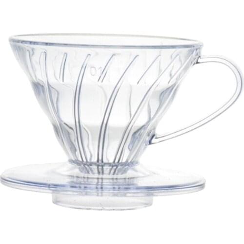 Clear Pour Over Cone Dripper Reusable Coffee Filter Holder Cup Stand for Travel Home Shop Bar Use， Easy to Clean