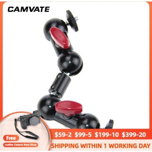 CAMVATE Extension Arm With 360 Rotate Mini Ball Head & 1/4"-20 Male Thread Hold For LCD/Monitor/Video Light/DV Camera Supporting