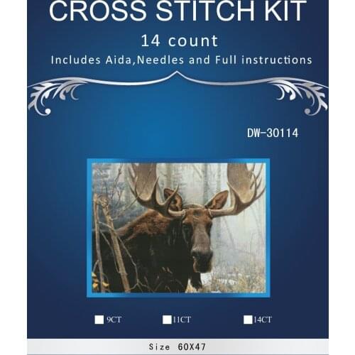 Needlework Crafts 14CT embroidery similar DIM French DMC Counted Cross Stitch Kit Set DIY Oil painting COW animals