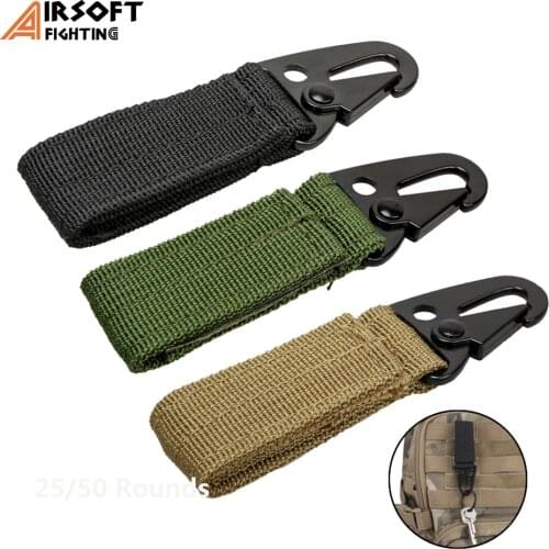 Tactical Molle Carabiner Buckle High Strength Nylon Keychain Hook Hanging Accessory Waist Belt Vest Backpack Outdoor Tools