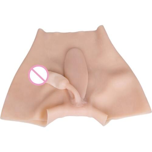 Transvestite Hidden JJ Silicone Panty Crossdresser Dragqueen Silicone Vagina Panty Has Holes Can Be Inserted Urinary Pore