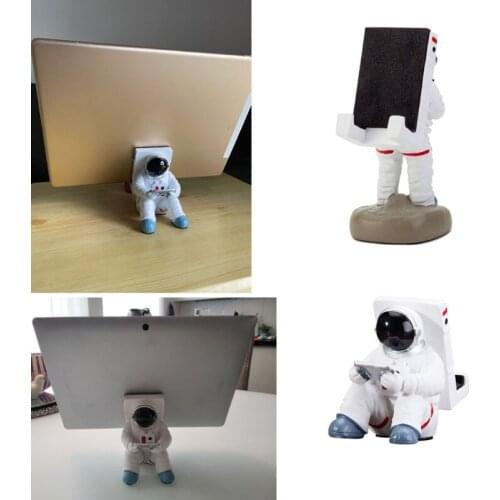 Resin Astronauts Mobile Phone Tablet Holder Support Desktop Decoration Ornament