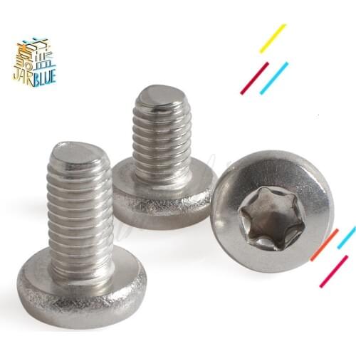 Torx pan round head screw GB2672 SUS304 M2 M2.5 M3 M4 M5 M6 six lobe 304 stainless steel pan head torx machine security screw