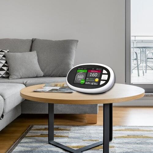 WIFI Air Quality Analyzer Portable Multi-function CO2 PM2.5 Temperature Humidity Gas Detector with 3.5Inch LCD Display Screen