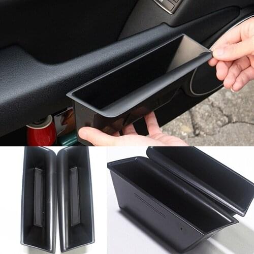 Front Door Handle Storage Box For Mercedes Benz C class W204 2008-2014 Container Holder Tray Car Organizer Accessories