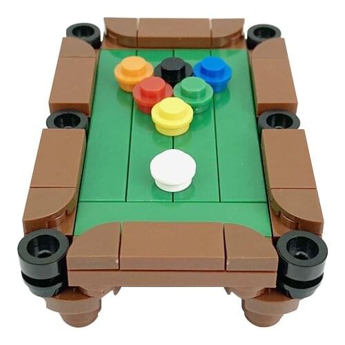 Locking MOC City Billiards Stitching Assembling Toy Building Blocks Educational Toys Scene Decoration Childs Gifts Cities Model