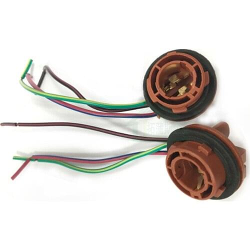 2pcs 1157 BAY15D Replacement Sockets For Car Turn Signal Light Bulb Holder Brake Stop Tail Light Bulbs Adapter Socket Connector