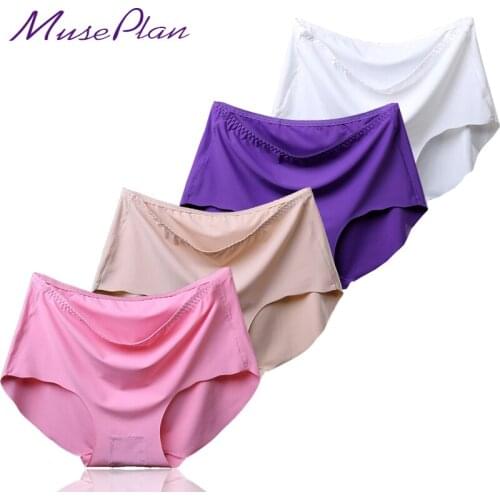 4 pieces a lot!Fabric Ultra-thin Comfort Underwear women Seamless Panties for women pink seamless Briefs women
