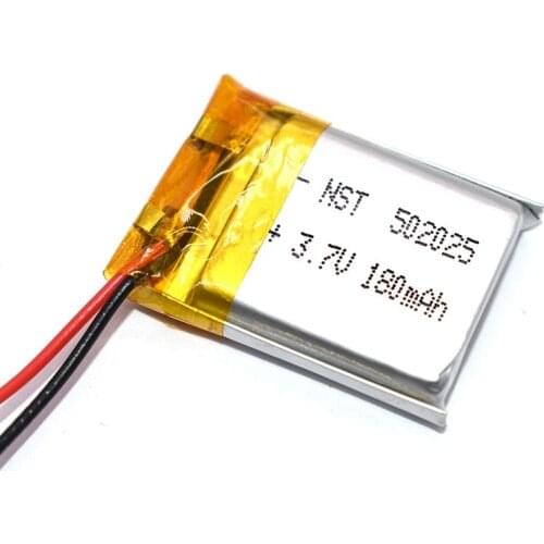 502025 Polymer Lithium Rechargeable Battery 3.7v 200mah Bluetooth Headphone Voice Recorder LED Lamps Li-po Battery