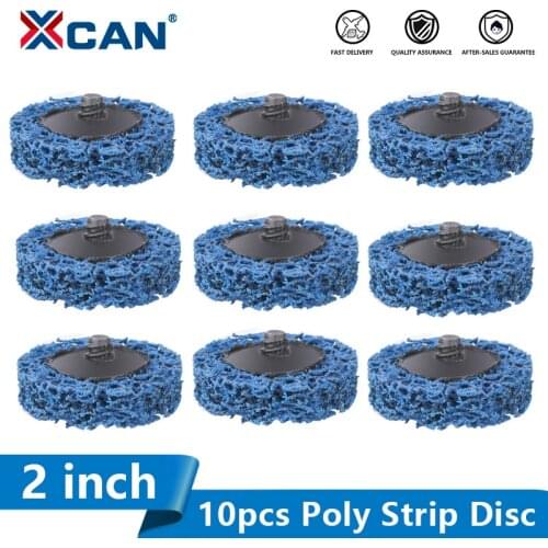 XCAN Poly Strip Disc 10pcs 2 inch 50mm Abrasive Tools Wheel for Angle Grinder Rust Removal Grinding Wheel Polishing Disc