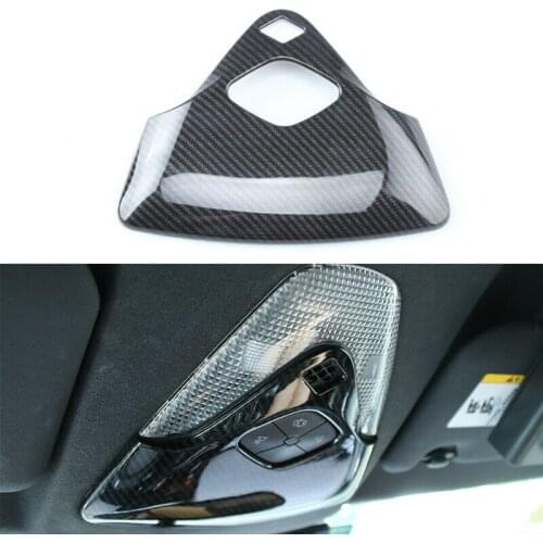 ABS Carbon Fiber Car Front Reading Light Cover Trim ,Celling Light Lamp Cover for Toyota C-HR CHR 2016-2020