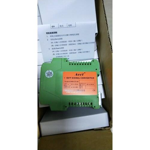Aecl 1 -OUT SIGNAL CONVE RTER Model:AT800-IZI-AA GUT IN DC 4-20mA 0- 1 DC 4~20mA PWR AC 85-260V