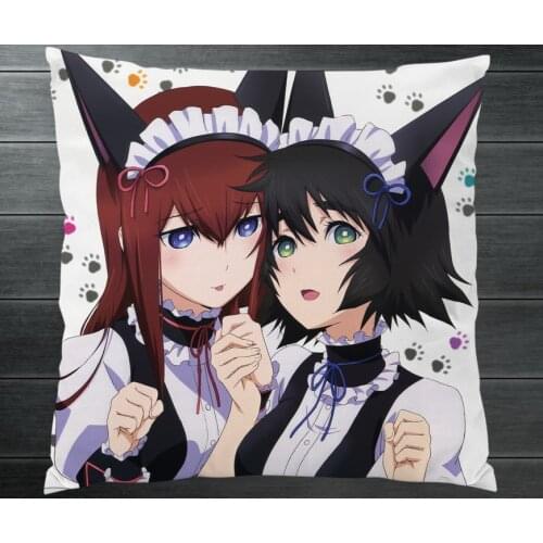 Anime Game Steins;Gate 0 Shiina Mayuri Makise Kurisu Two Side Pillowcase Hugging Pillow Cushion Case Cover Manga Cosplay Gift P6