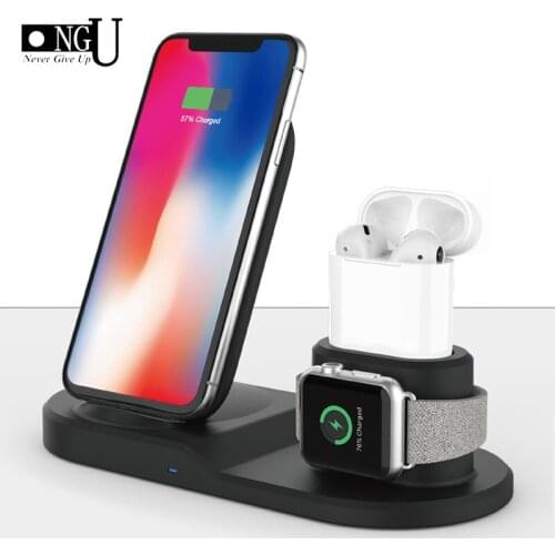 3 in 1 Fast Wireless Charger Dock Station Fast Charging For iPhone XR XS Max 8 for Apple Watch 2 3 4 For AirPods Charger Holder
