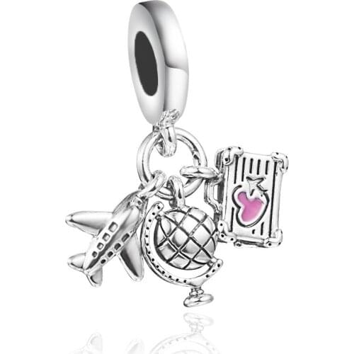 S925 Sterling Silver Pendant 2021 Charm Summer Ocean Beach Daughter Anniversary Bracelets Sparkling Beads for Jewelry Making