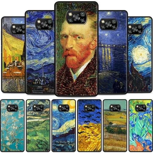 Van Gogh Starry night Cell Phone Case for XiaoMi Poco X3 NFC M3 F1 F3 Mi 10T 9T Note 10 10T Pro A2 Lite 5G 11 9 SE CC9 Cover