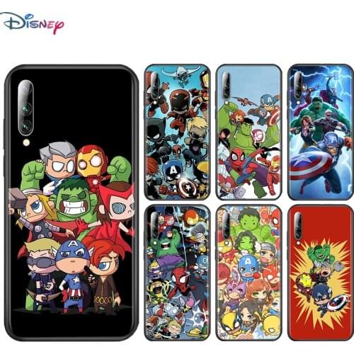 Marvel Cartoon Avengers For Samsung Galaxy A90 A80 A70 S A60 A50S A30 S A40 S A2 A20E A20 S A10S A10 E Black Phone Case