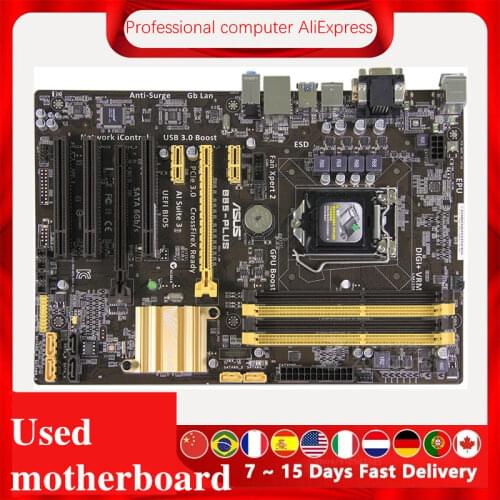 For Asus B85-PLUS Desktop Motherboard B85 LGA 1150 For Core i7 i5 i3 SATA3 USB3.0 Original Used Mainboard