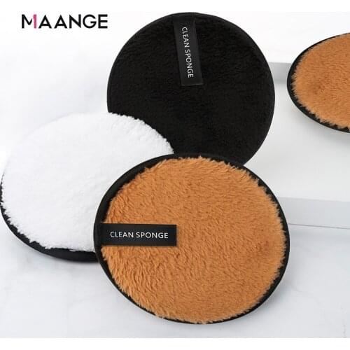 Lazy Person Clear Water Double-Sided Makeup Removal Powder Wash Face Sponge Clean Face 2 Assembly Gift for Women Hot Selling