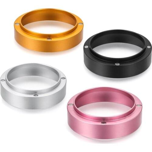 Coffee Dosing Ring Aluminum Espresso Dosing Funnel Replacement For 51/54/58mm Portafilter Coffee Tamper Rose Gold Silver Black