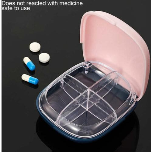 Medicine Storage Box Medicine Box Safe Good Sealing 4 Compartment for Travel for Office for Home