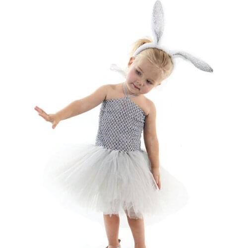 Moeble Baby Girl Rabbit Birthday Dresses Toddlers Baby Girl Flower Party Tutu Tulle Dress Cartoon Costumes Girls Dance Dresses