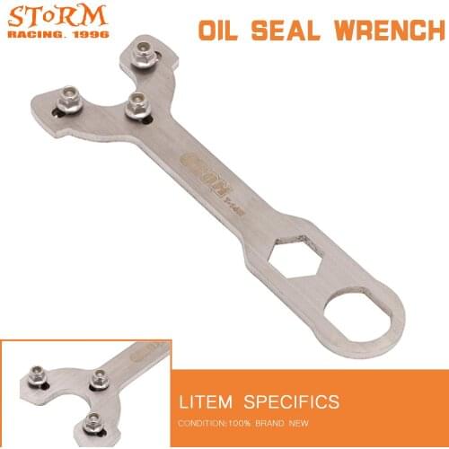 Motorcycle Adjustment Wrench Tool Rear Shock Absorber Oil Seal Seat Remove Spanner Universal For Quad Bike ATV Dirt Bike