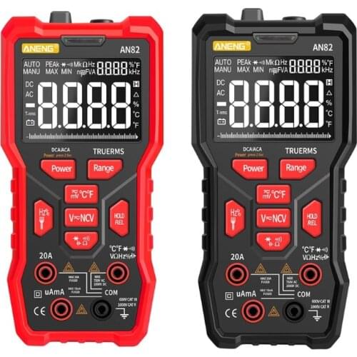 AN82 Multimeter 9999 Counts Tester AC/DC Voltage Ammeter DIY Transistor Capacitor NCV Testers True RMS Auto/Manual Test