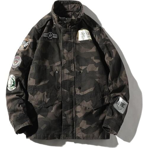 Men Fashion Streetwear Print Patchwork Embroidery Denim Cargo Jackets Coat Men Hip Hop Loose Jean Denim Outwear Jacket Coat Men