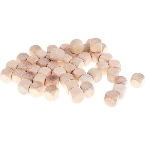 Pack of 50 Opaque Blank 6 Sided Dice Die 0.78inch for for Role Play MTG Game Parts