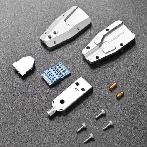 2021 New Data Cable Metal Connector Plug USB 3.0 Mechanical Keyboard Customized Data Cable DIY Alumina CNC