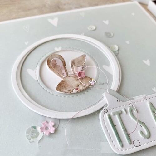 New Rabbit circle ring metal Cutting Dies Stencils DIY Scrapbooking Paper/photo Cards Embossing Dies