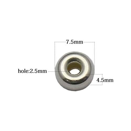 Beadsnice Sterling Silver Jewelry Crimp Beads Diy Jewelry Making Connector Handmade Metal Bead 37424/37425