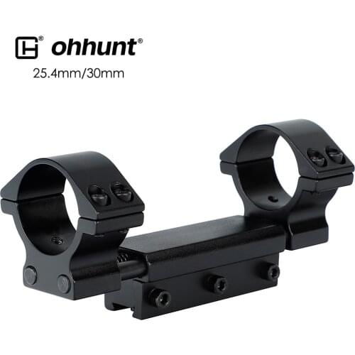 Ohhunt 25.4mm 30mm Hunting Airgun Rifle Scope Rings Zero Recoil Mount High Profile Fits Picatinny Weaver Rail with Stop Pin