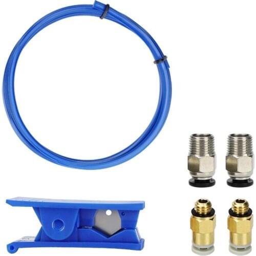 3D Printer Accessories PTFE Tube PE Pipe Cutter Straight-Through Pneumatic Quick Connector M6 M10 Connector 4-Piece Set