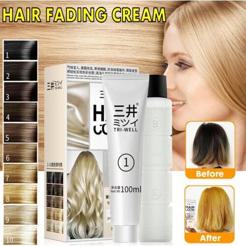 100ml Professional Bleaching Agent With Hydrogen Peroxide Milk Long Lasting Not Hurt Hair Fading Care Cream Brighten Hair Color