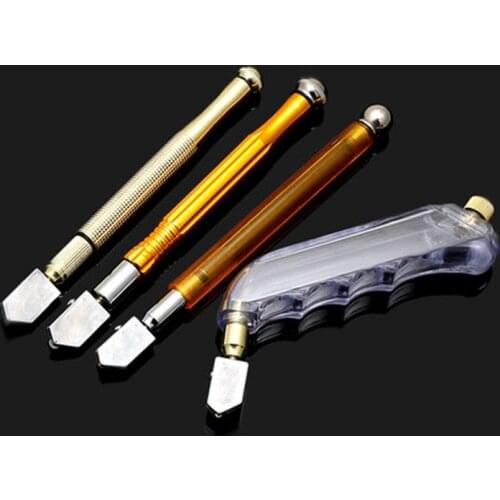 Professional Steel Glass Rhinestone Self-lubricating Oil Feed Tipped Glass Cutter Cutting Craft Glazing Tool