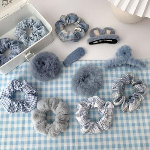 Cute girls hair bands hair accessories bow elastic hair ring hairpin headwear ponytail holders plush headband ornaments