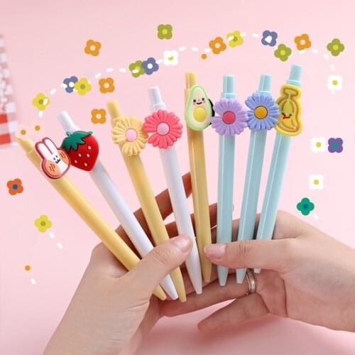 30pcs cartoon press neutral pen cute girl cartoon press signature pen creative press water pen