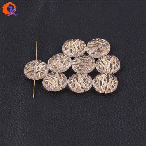 Cordial Design 26x26mm 140pcs/lot (Design As Shown) Gilding Clear With Antique Acrylic Coin Shape Beads For Jewelry Making