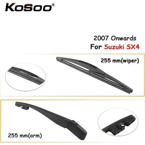 KOSOO Auto Rear Wiper Blade For Suzuki SX4,255 mm 2007 Onwards Rear Window Windshield Wiper Blades Arm,Car Styling Accessories