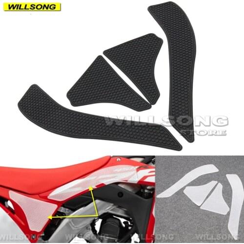 Silica Gel Anti Slip Sticker Tank Pad Side Knee Grip Protector For HONDA CRF 250R/250X CRF450R/RX CRF450RWE/X/L